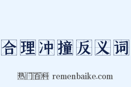 合理冲撞反义词是什么意思的图片